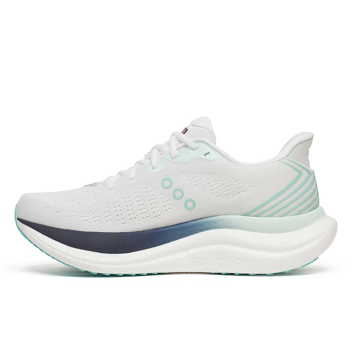 Saucony Women's Triumph 23 Running Shoes - White/Navy