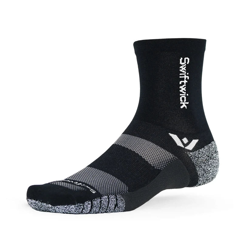 Swiftwick Flite XT Mid-Crew Socks - Signature Black