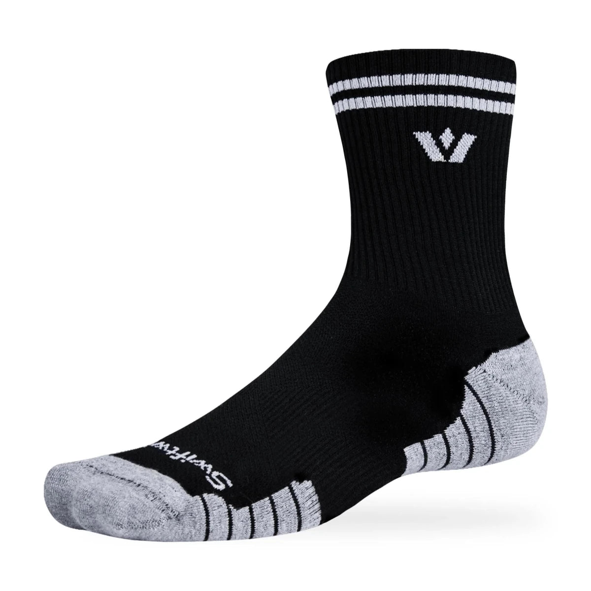 Swiftwick Maxus Mid-Crew Socks - Black Stride