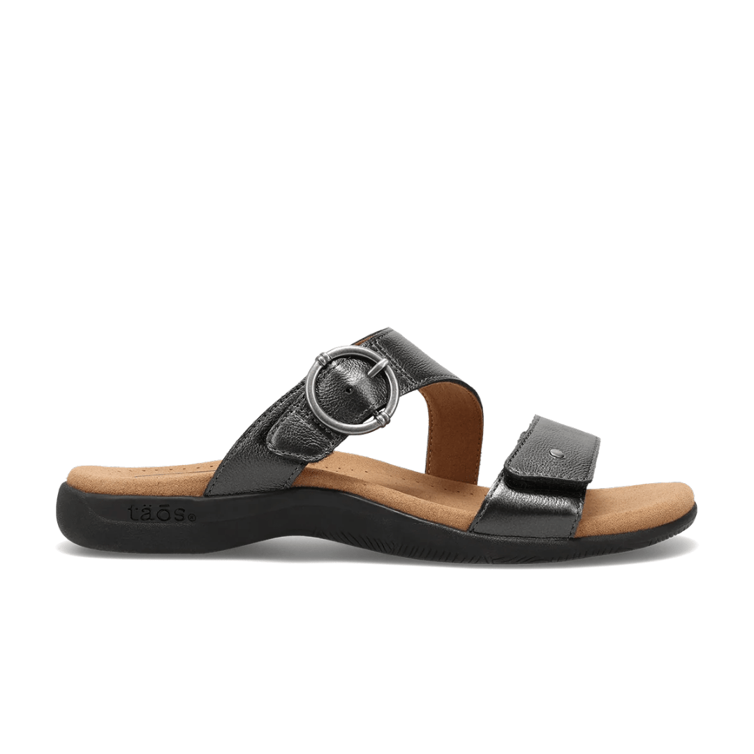 Taos Women's Westside Slide Sandal - Black Metallic