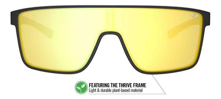 Tifosi Sunglasses Sanctum - Matte Black/Smoke Tint Yellow Mirror