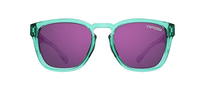 Tifosi Sunglasses Smirk - Aqua Shimmer/Smoke Tint Rose Mirror