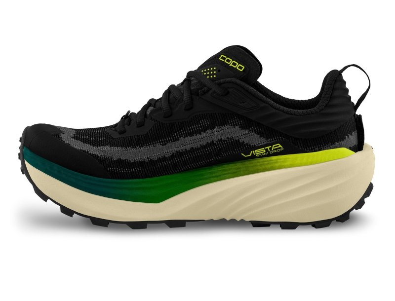 Topo Athletic Men's Vista - Black/Lime