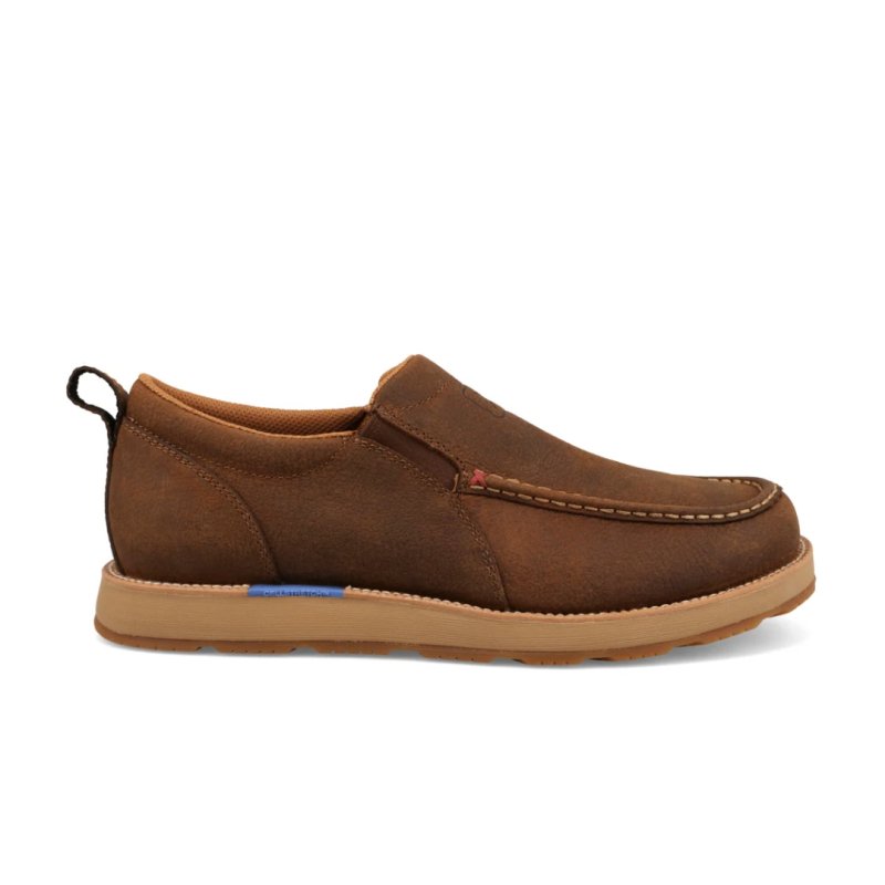 Twisted X Men's MCAX004 CellStretch Wedge Sole Slip - On - Tawny Brown