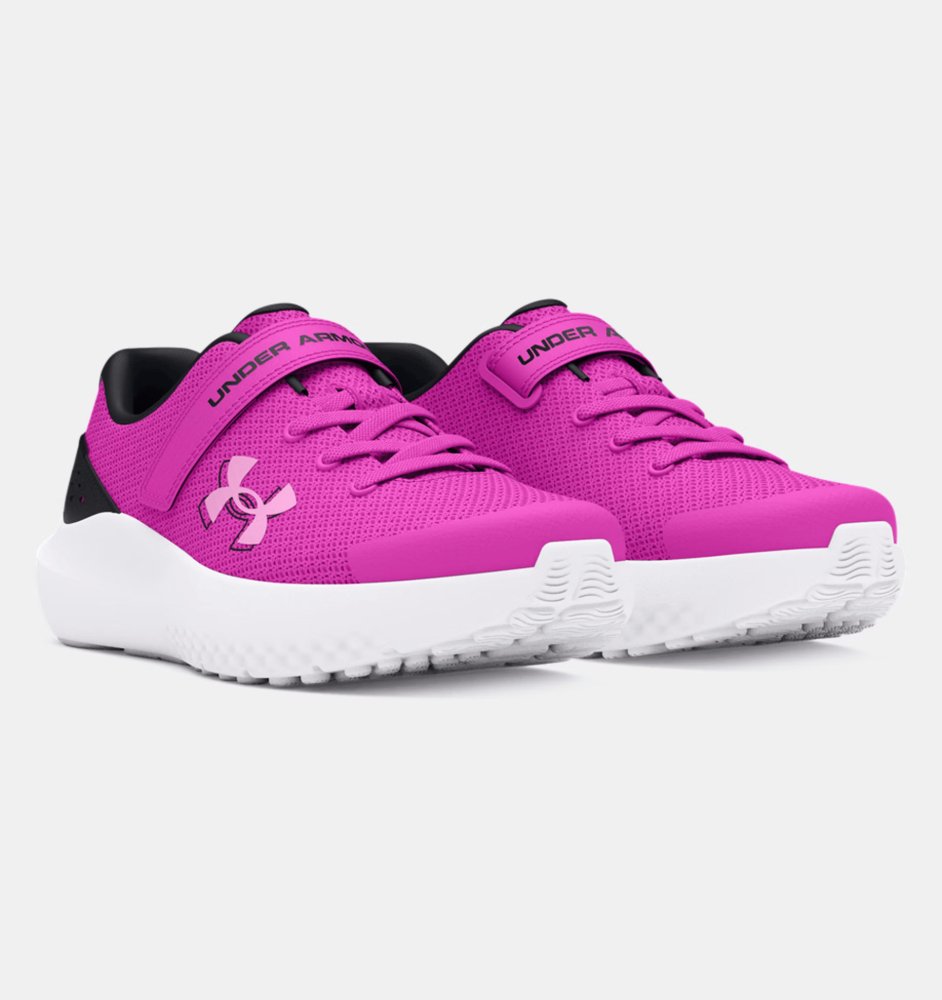 Under Armour Girls Surge 4 AC Athletic Shoes - Vivid Magenta