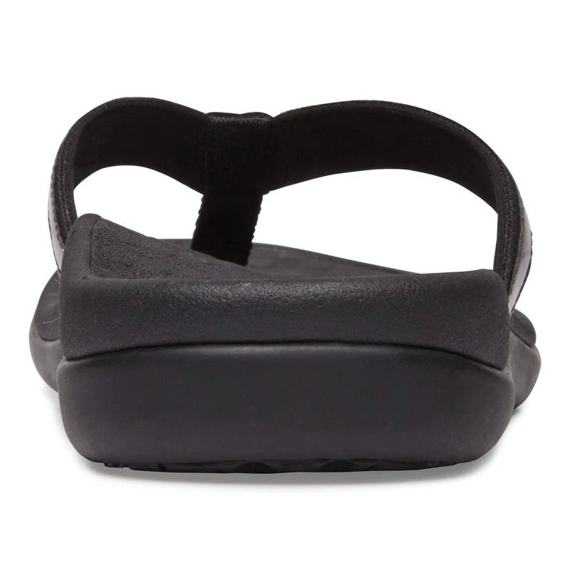 Vionic Women's Tide II Toe Post Sandal - Black Tortoise