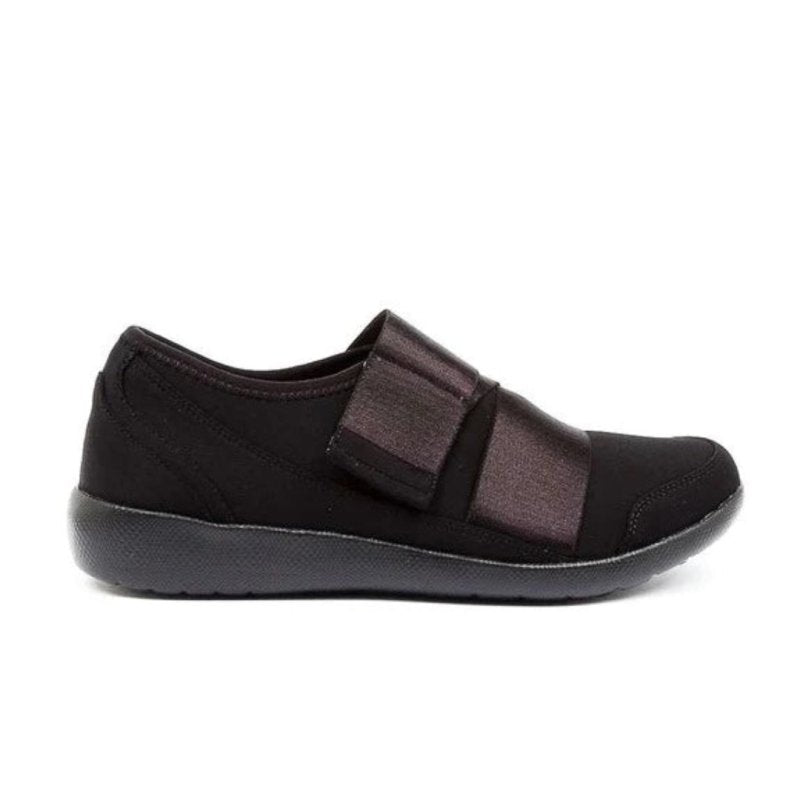 Ziera Shoes Women's Urban Adjustable Shoe - Black/Black Outsole