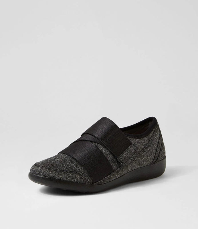 Ziera Shoes Women's Urban Adjustable Shoe - Charcoal/Black