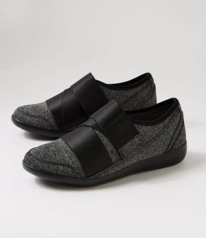 Ziera Shoes Women's Urban Adjustable Shoe - Charcoal/Black
