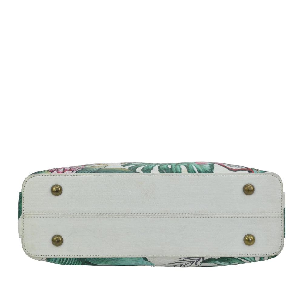 Anuschka Small Shopper Shoulder Bag 677 - Jungle Queen Ivory