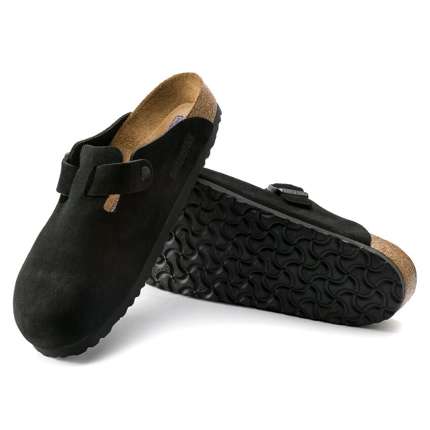 Seliga ShoesBirkenstock Boston Soft Footbed - Black Suede