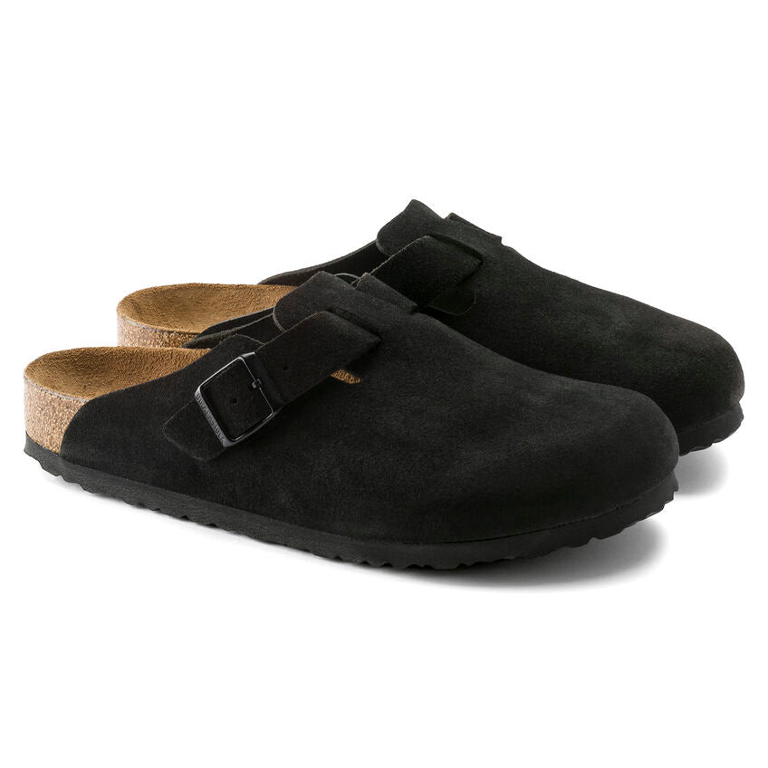 Seliga ShoesBirkenstock Boston Soft Footbed - Black Suede