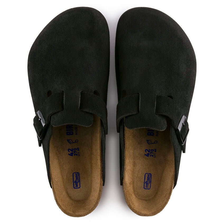 Seliga ShoesBirkenstock Boston Soft Footbed - Black Suede