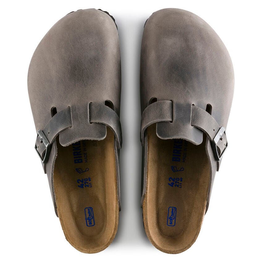 Seliga ShoesBirkenstock Boston Soft Footbed - Iron Oiled Leather