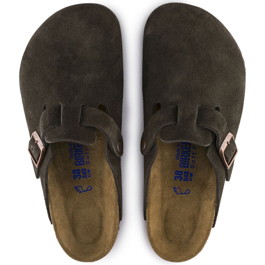 Birkenstock Boston Soft Footbed - Mocha Suede