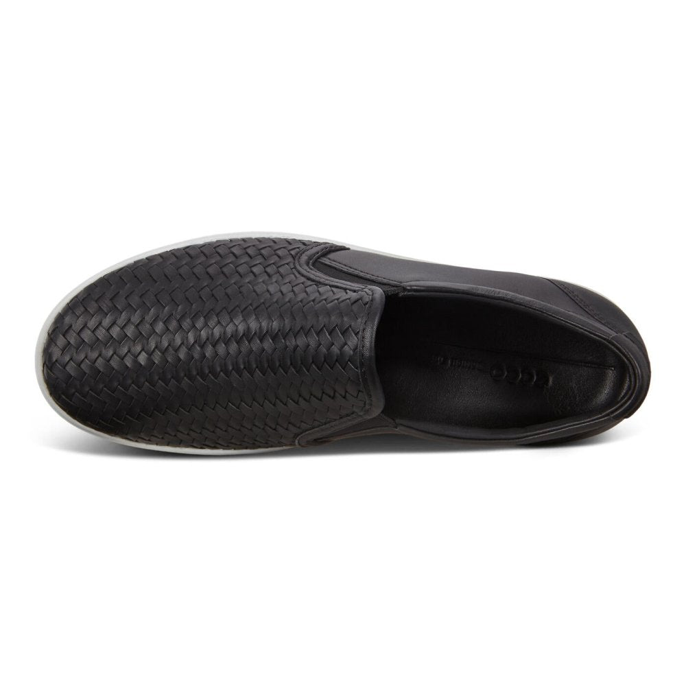 Ecco Women's Soft 7 Woven Slip - On - Black
