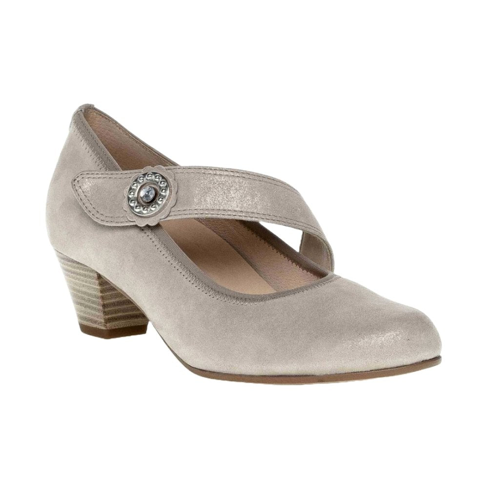 Seliga ShoesGabor Women's 66.149.14 Mary Jane Pump - Metallic Beige