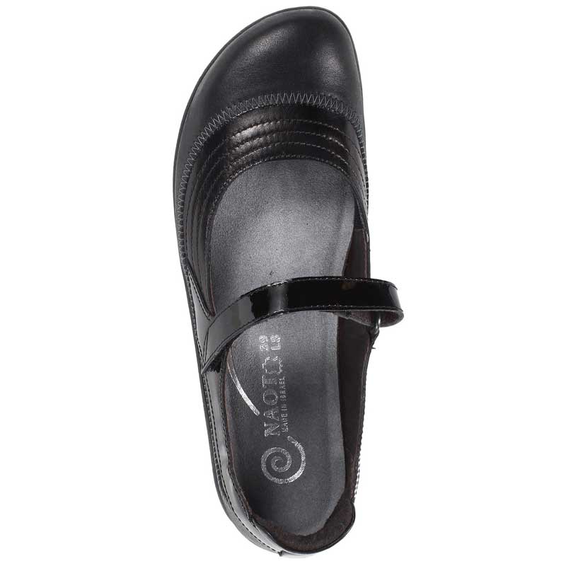Naot Women's Kirei - Shiny Black Leather