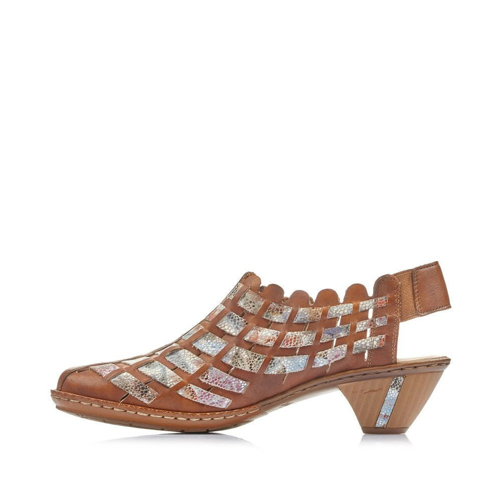 Rieker Women's Sina 46778 - 24 - Brown/Multi