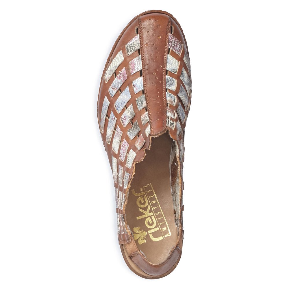 Rieker Women's Sina 46778 - 24 - Brown/Multi