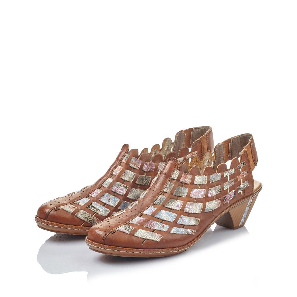 Rieker Women's Sina 46778 - 24 - Brown/Multi