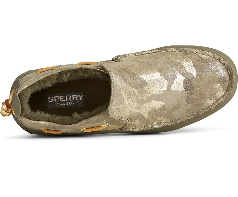 Sperry Women's Moc - Sider Metallic Camo - Olive