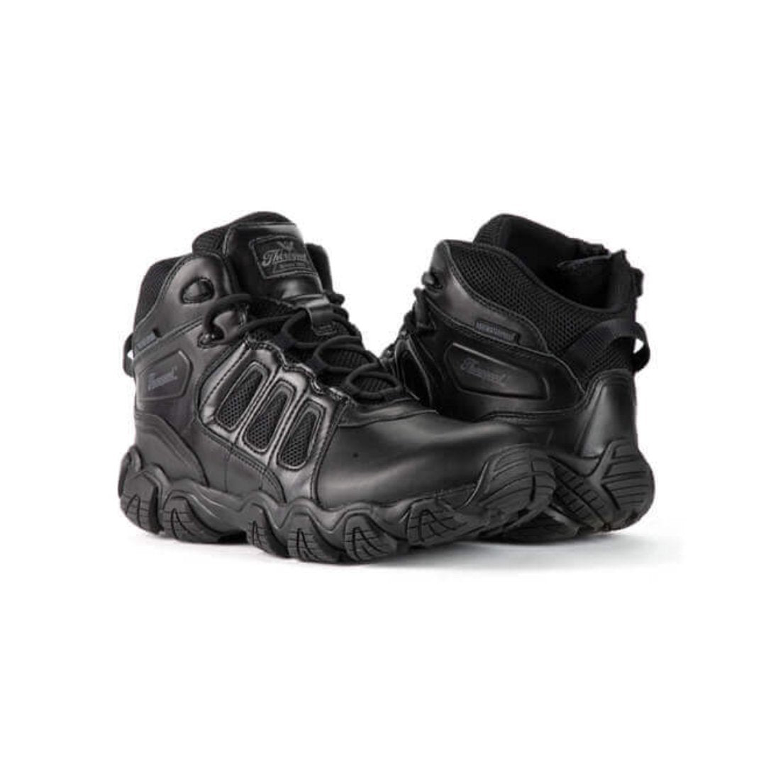 Thorogood Men's 804 - 6385 Crosstex Side Zip BBP Wtpf Safety Comp Toe Boot - Black