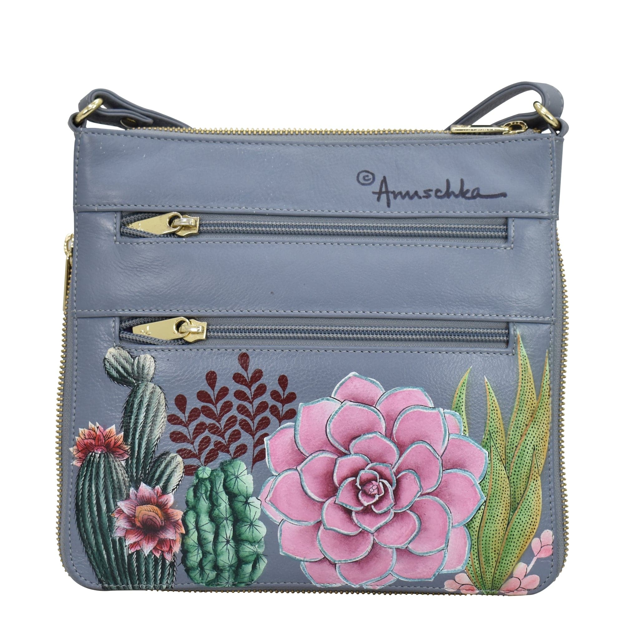 Anuschka Expandable Travel Crossbody Handbag 550 - Desert Garden