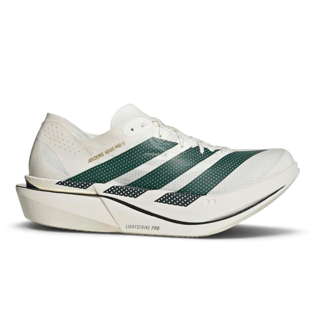 adidas Men's Adizero Adios Pro 5 Running Shoes - Off White/Green/Royal Blue