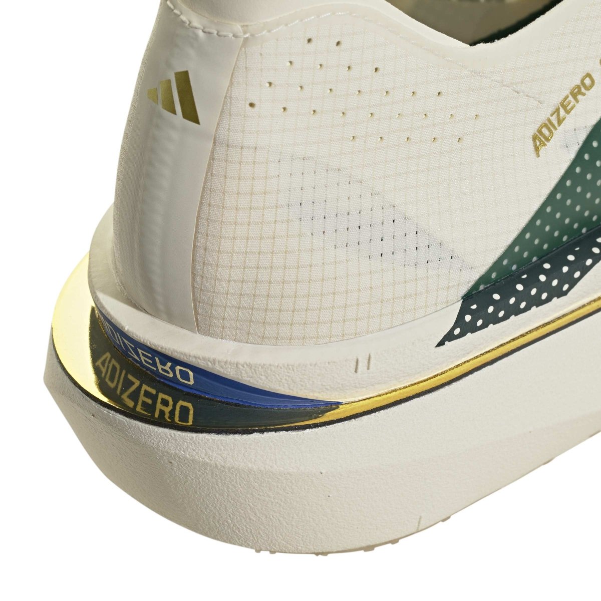 adidas Men's Adizero Adios Pro 5 Running Shoes - Off White/Green/Royal Blue