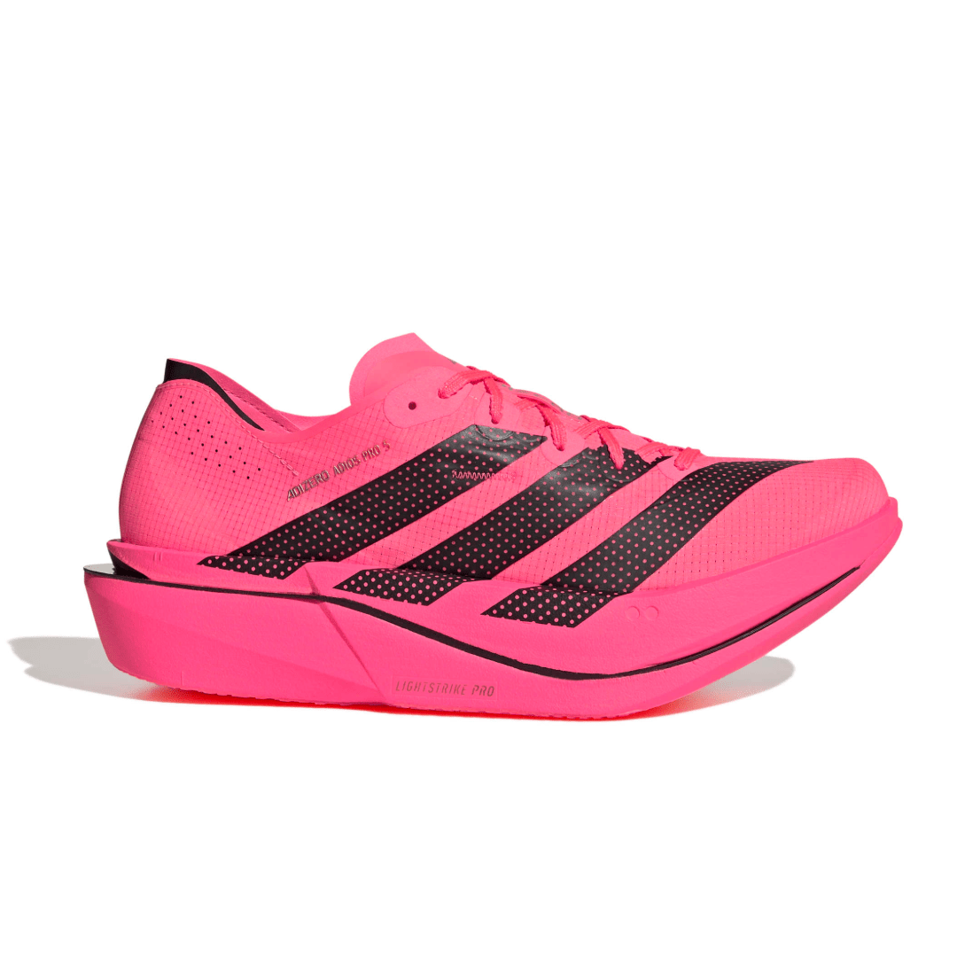 adidas Men's Adizero Adios Pro 5 Running Shoes - Solar Turbo/Black/Lucid Red