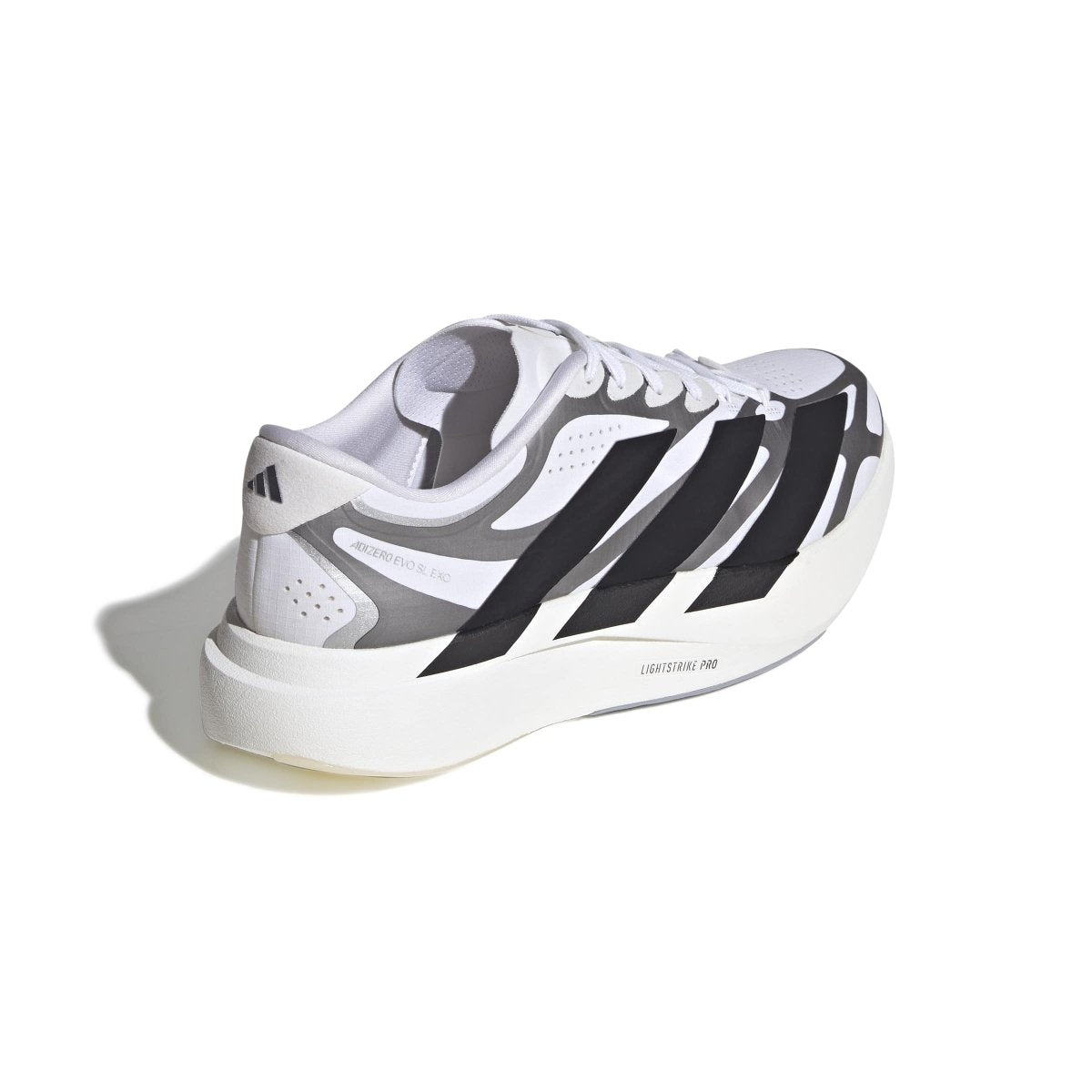 adidas Men's Adizero EVO SL EXO Running Shoes - Cloud White/Core Black/Iron Metallic