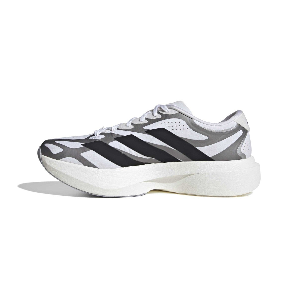 adidas Men's Adizero EVO SL EXO Running Shoes - Cloud White/Core Black/Iron Metallic