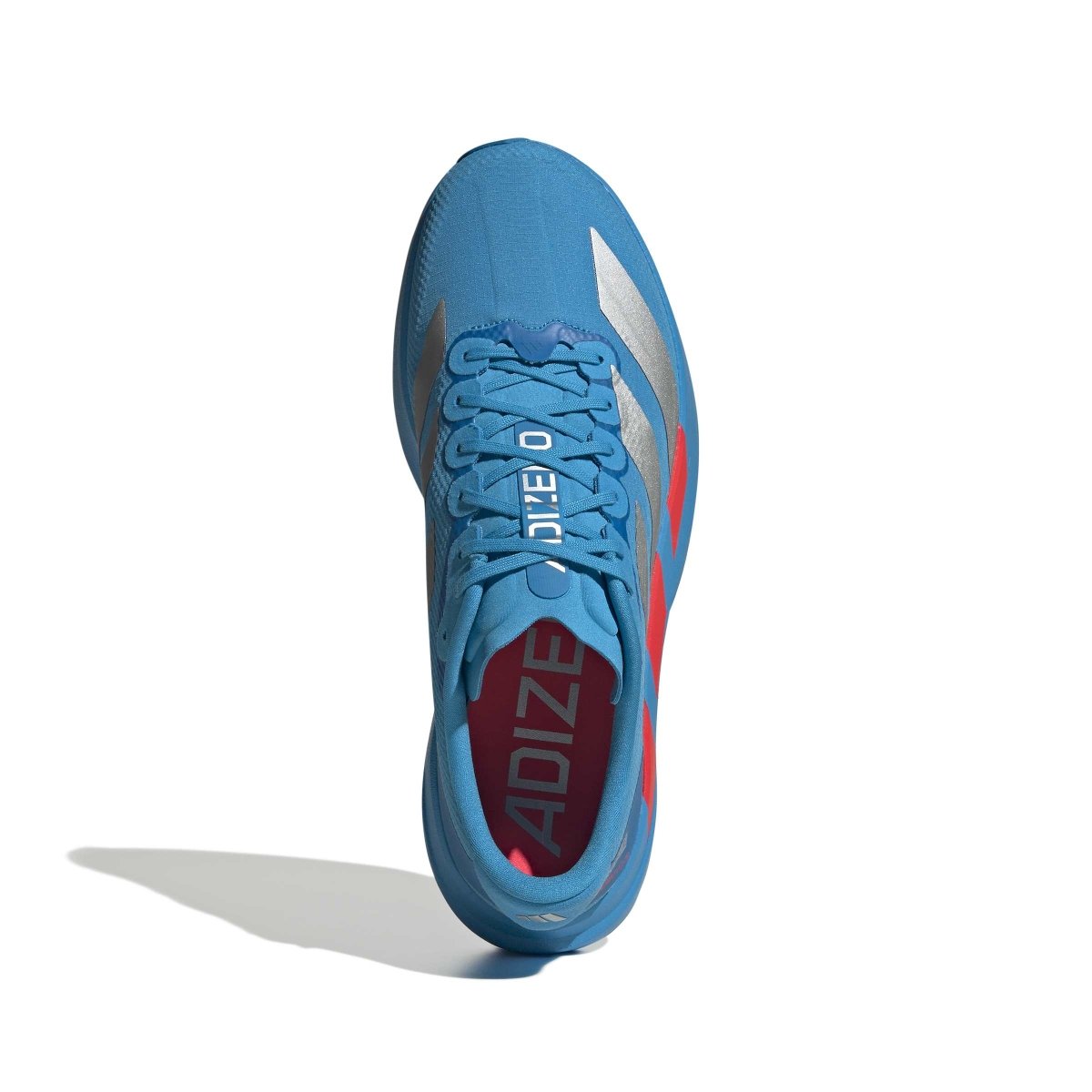 adidas Men's Adizero EVO SL Woven Running Shoes - Solar Blue/Silver Metallic/Lucid Red