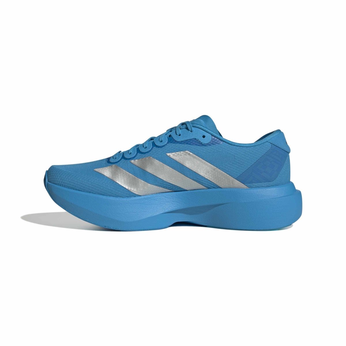 adidas Men's Adizero EVO SL Woven Running Shoes - Solar Blue/Silver Metallic/Lucid Red
