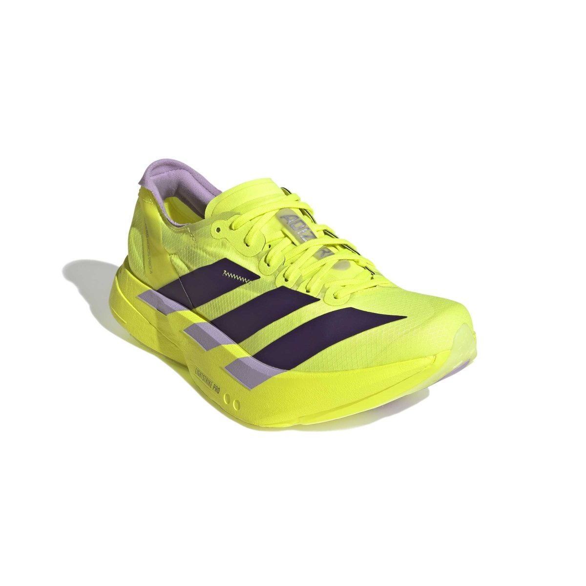 adidas Women's Adizero Adios Pro 4 Running Shoes - Solar Yellow/Aurora Plum/Powder Plum