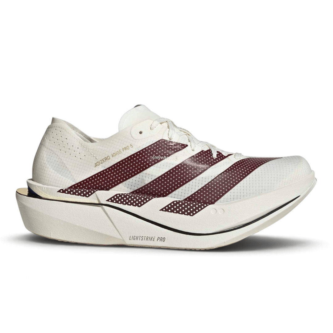 adidas Women's Adizero Adios Pro 5 Running Shoes - Off White/Shadow Red/Team Royal