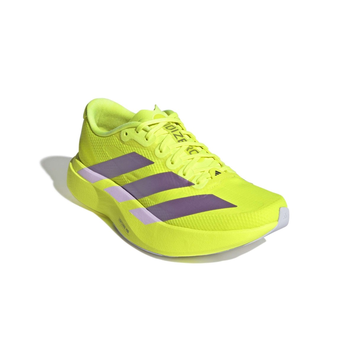 adidas Women's Adizero EVO SL Woven Running Shoes - Solar Yellow/Aurora Plum/Powder Plum