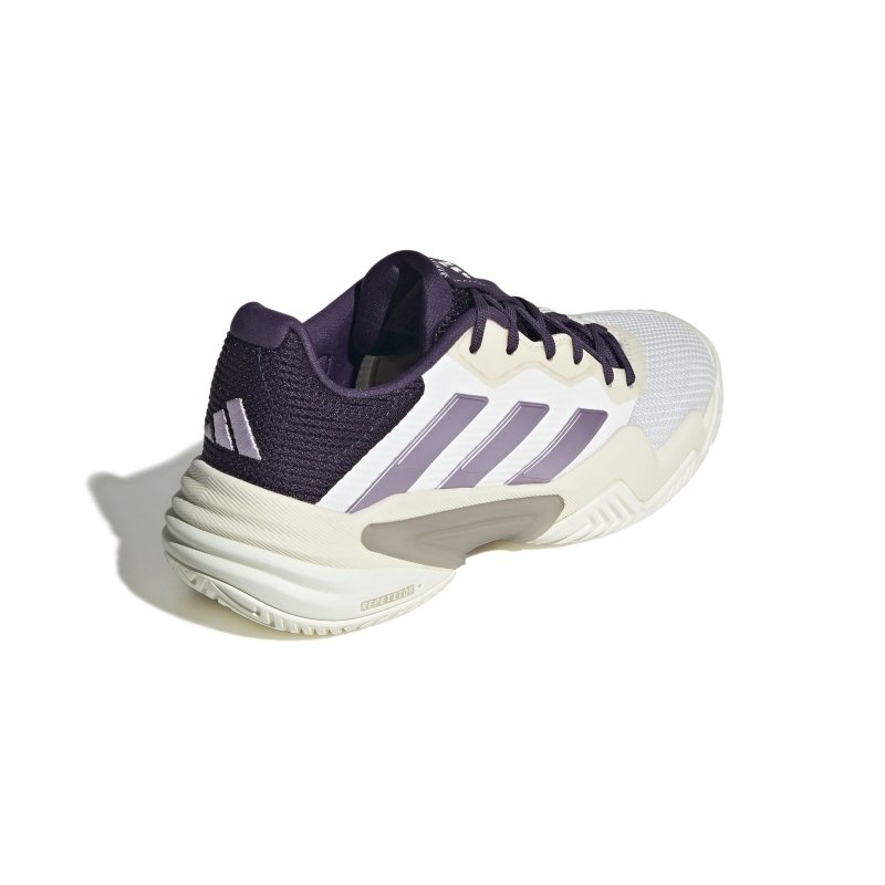 adidas Women's Barricade 13 Tennis Shoe – White/Powder Plum