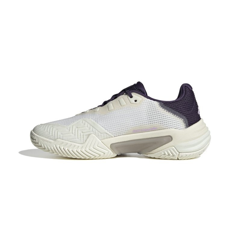 adidas Women's Barricade 13 Tennis Shoe – White/Powder Plum