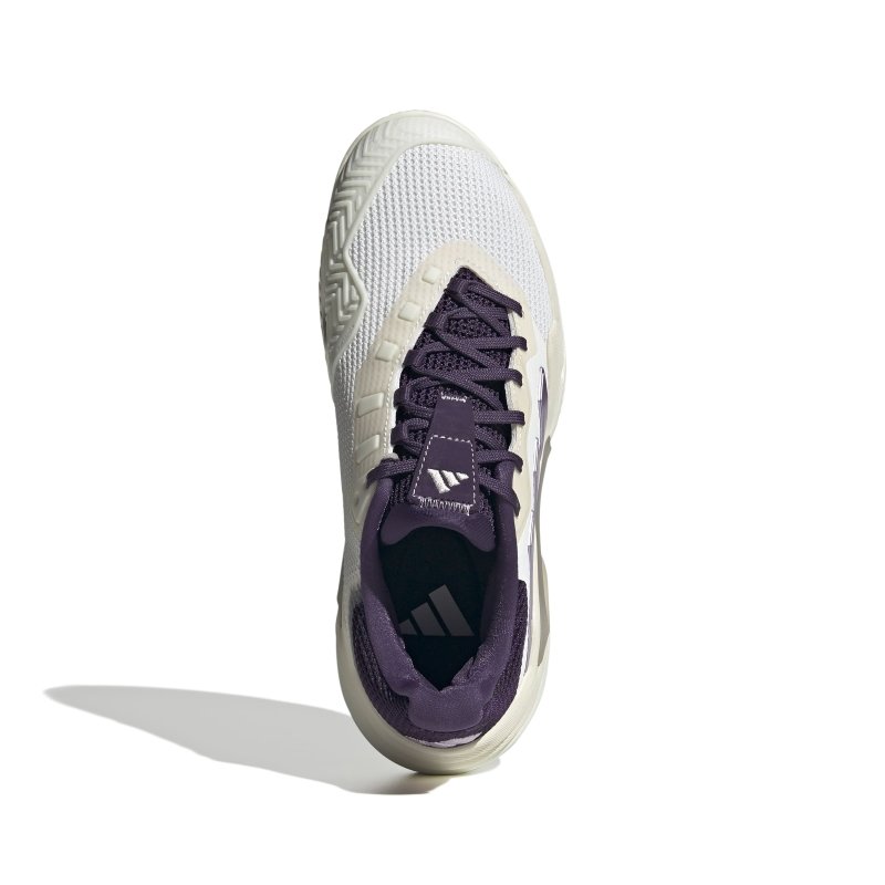 adidas Women's Barricade 13 Tennis Shoe – White/Powder Plum
