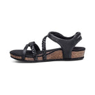 Aetrex Women's Jillian Braided Quarter Strap Sandal - Black