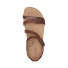 Aetrex Women's Jillian Braided Quarter Strap Sandal - Walnut