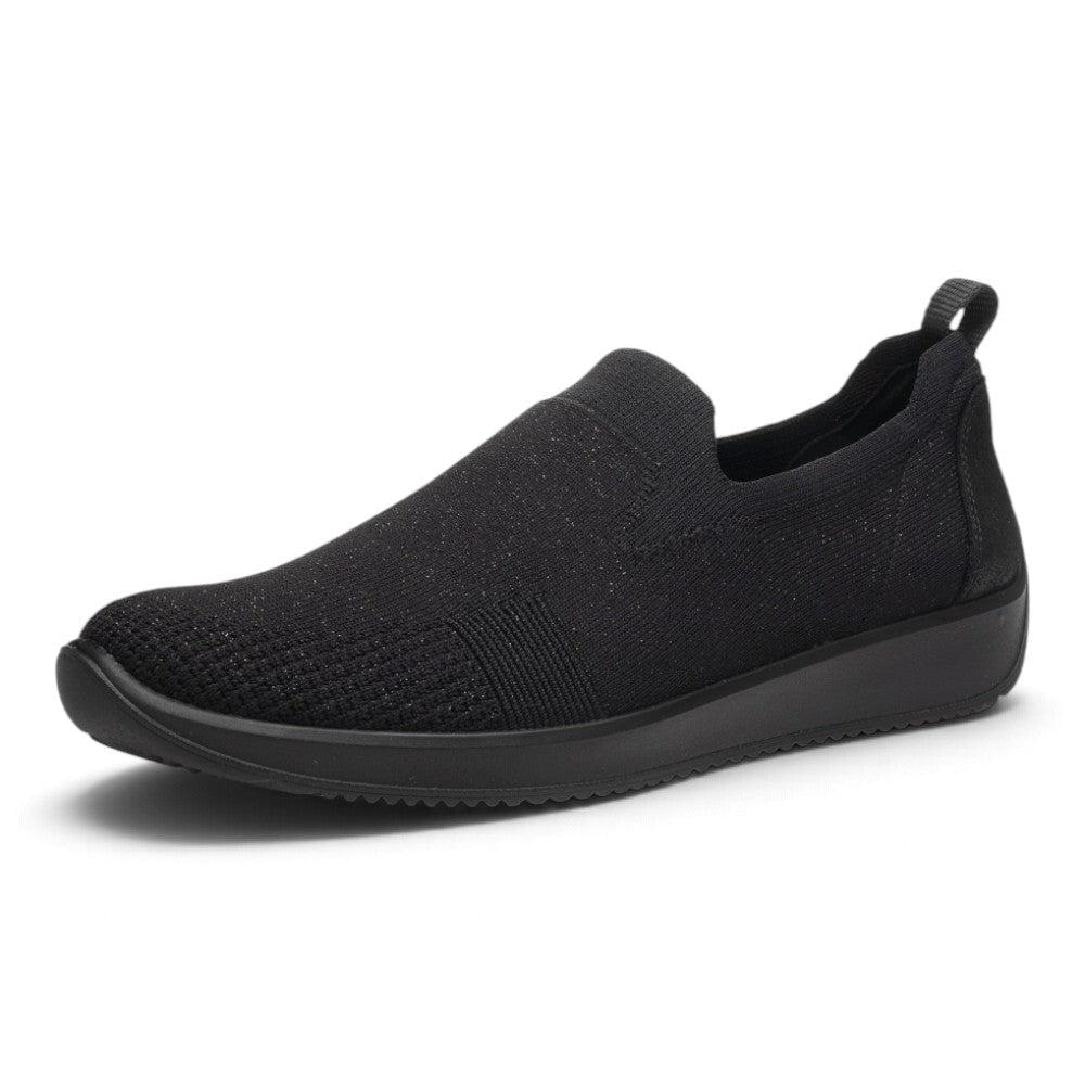 Ara Women's Leena 3 Slip-On Sneaker - Black Metallic