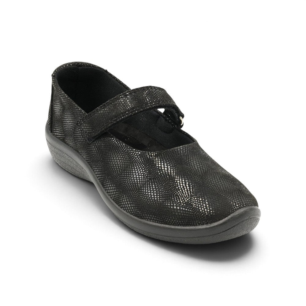 Arcopedico Women's Estrela Flat - Black Stardust