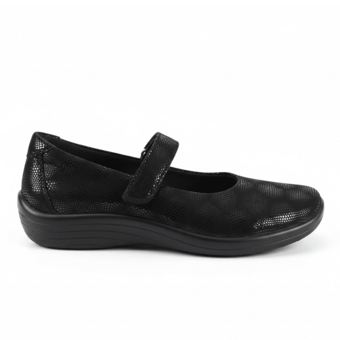 Arcopedico Women's Estrela Flat - Black Stardust