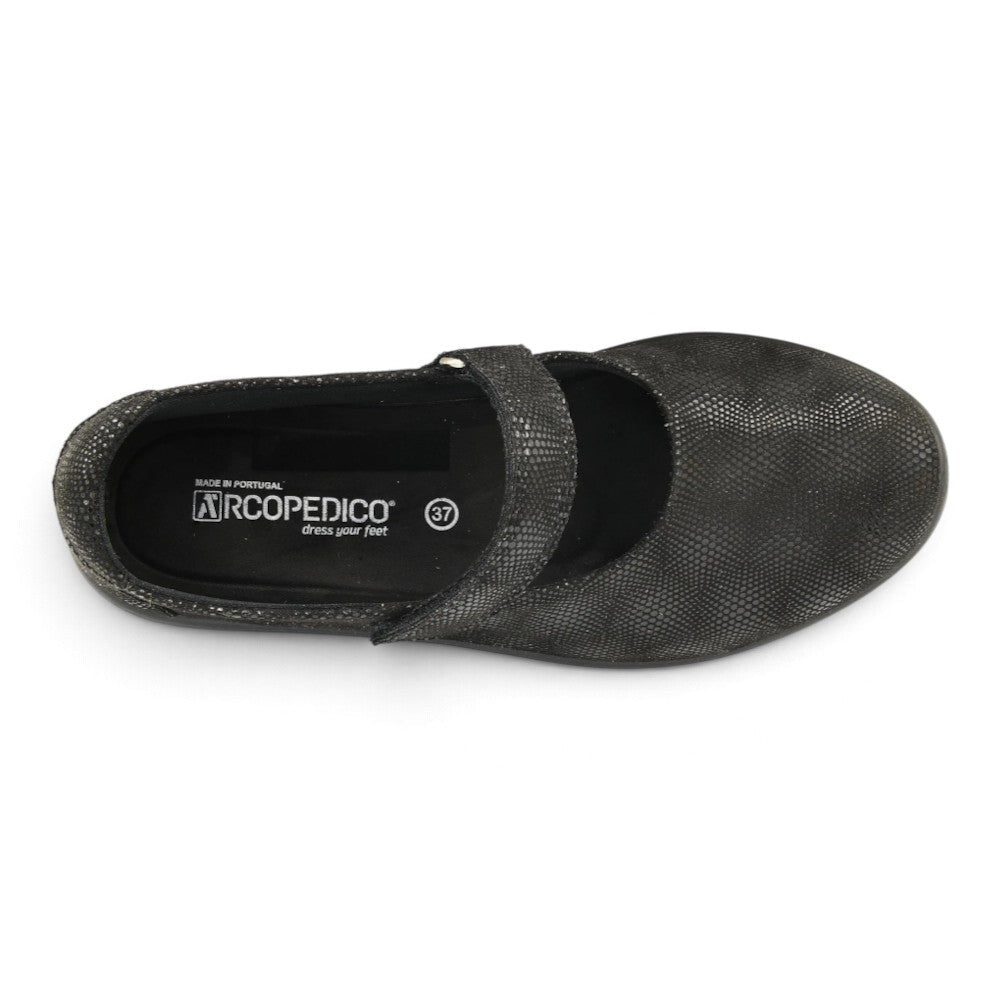Arcopedico Women's Estrela Flat - Black Stardust