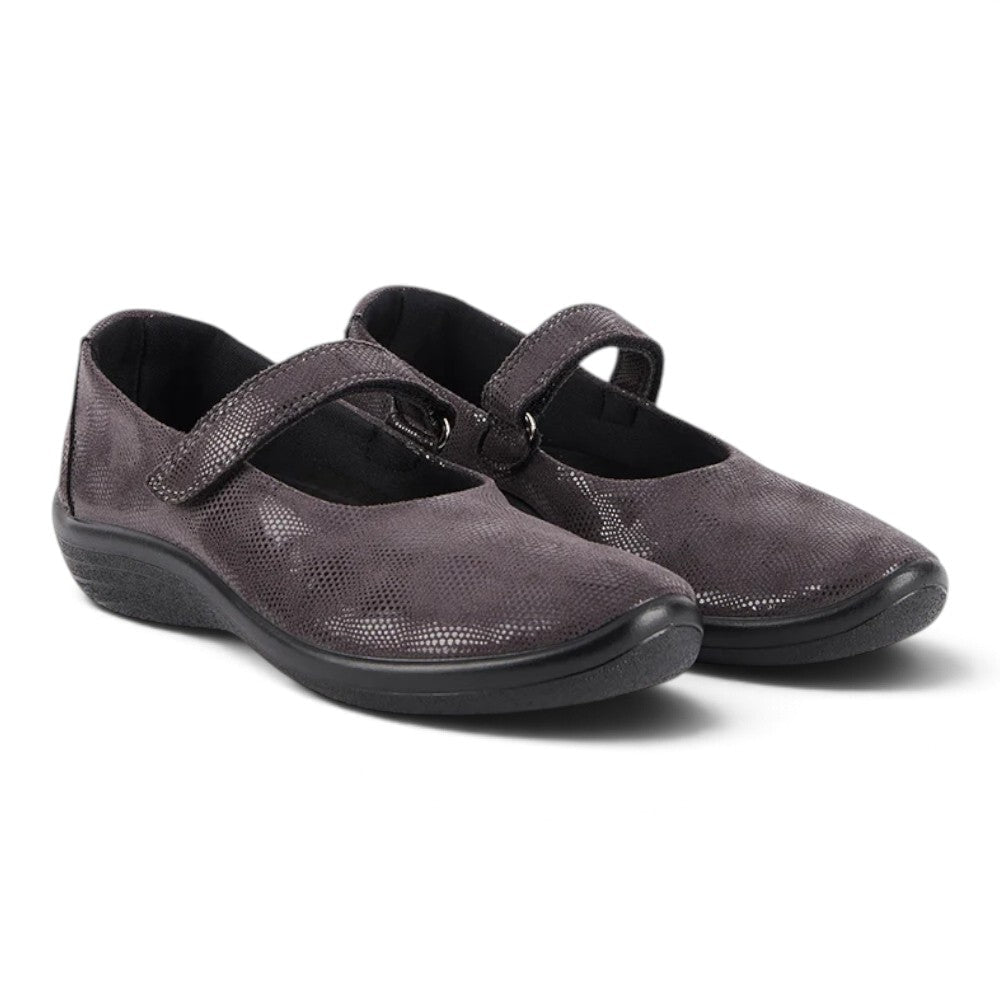 Arcopedico Women's Estrela Flat - Deep Gray Stardust