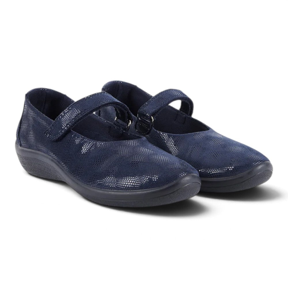 Arcopedico Women's Estrela Flat - Navy Stardust
