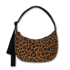 Baggu Medium Nylon Crescent Bag 47" w/Key Leash - Leopard